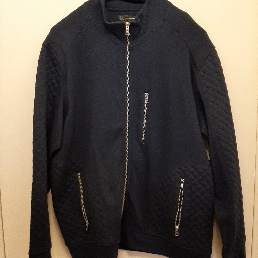 Dark blue NWT zip up Cardigan INC XL